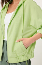 Lime Yellow Jersey Hooded Cora Jacket