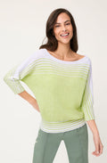 Lime Yellow Striped Chloe Summer Pullover