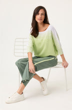 Lime Yellow Striped Chloe Summer Pullover
