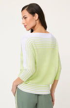 Lime Yellow Striped Chloe Summer Pullover