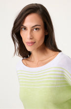 Lime Yellow Striped Chloe Summer Pullover