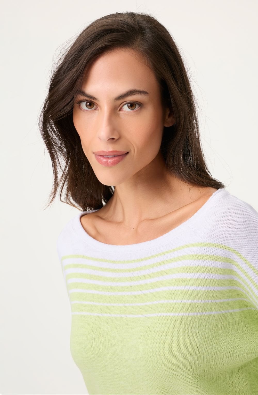 Lime Yellow Striped Chloe Summer Pullover