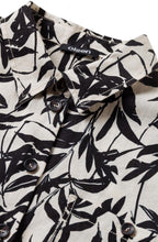 Linen Leaf Design Shirt Dress