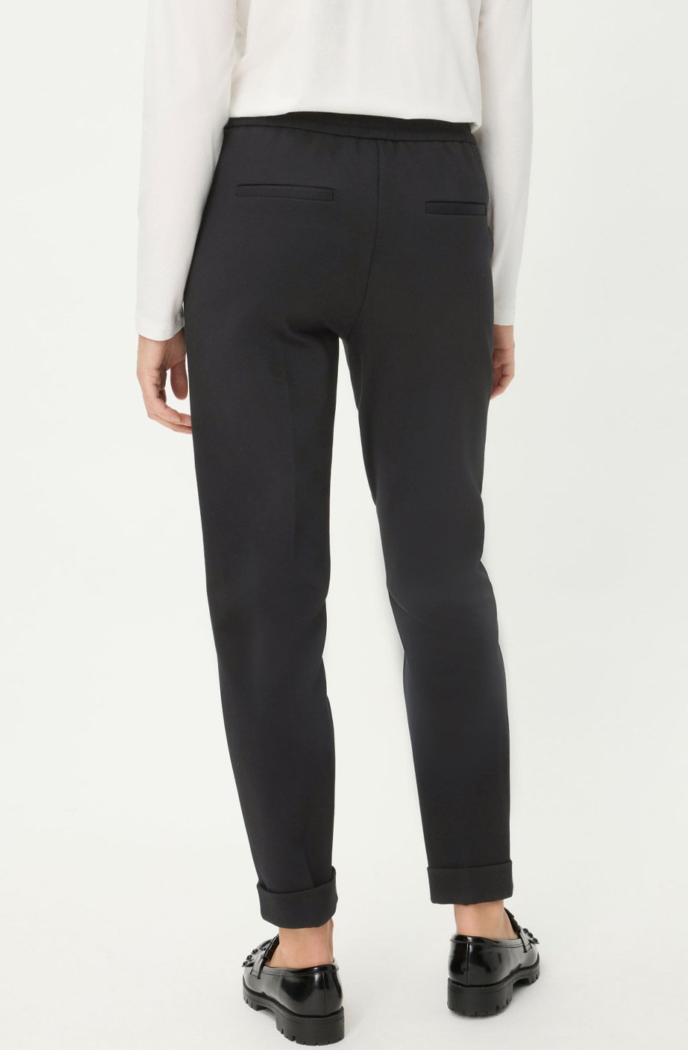 Lisa Black Jersey Straight Fit Trousers