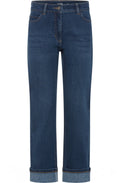 Lisa Cropped Jeans with Statement Turn Up Hem