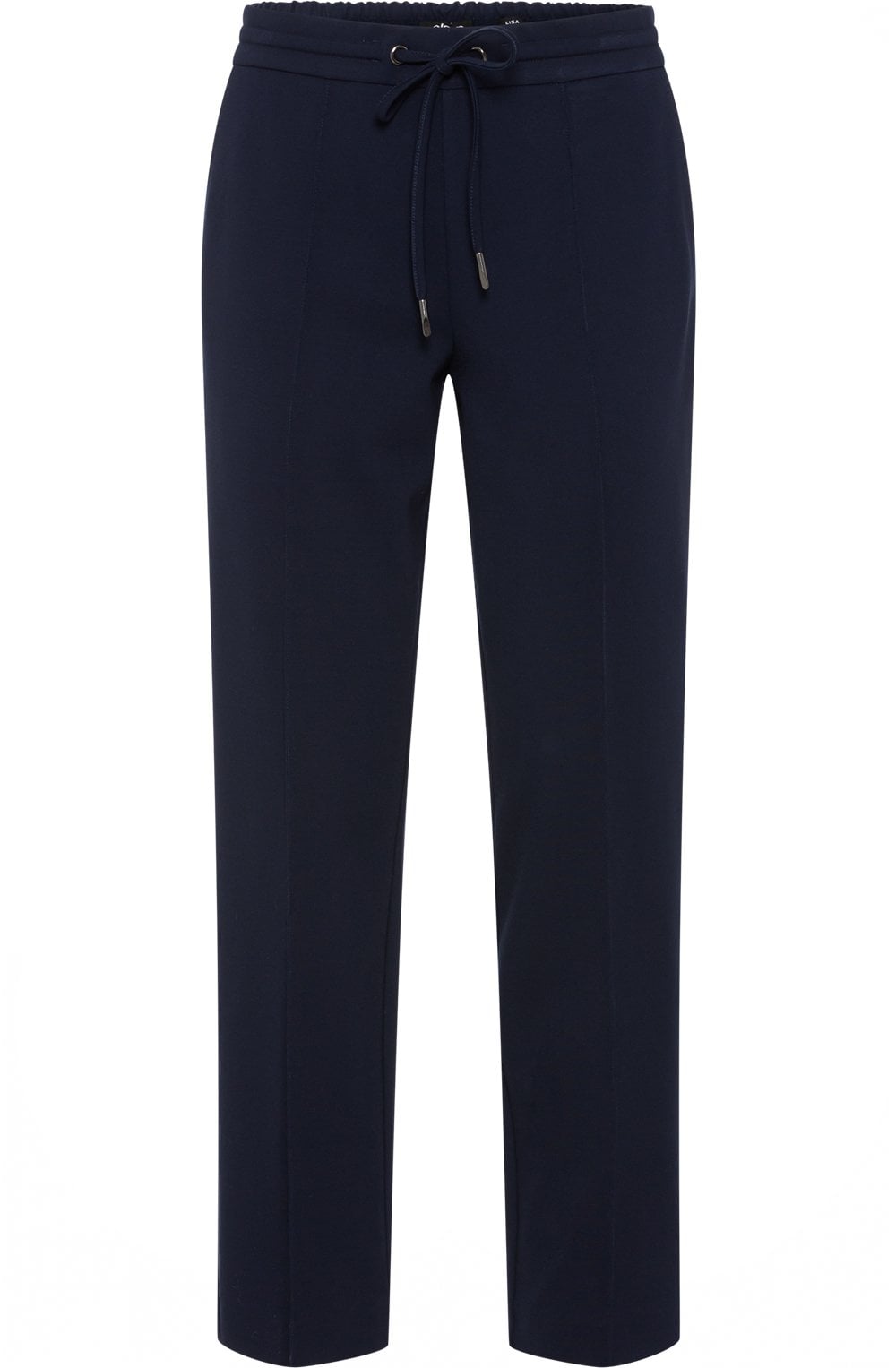 Lisa Ink Blue Straight Fit Jersey Trousers