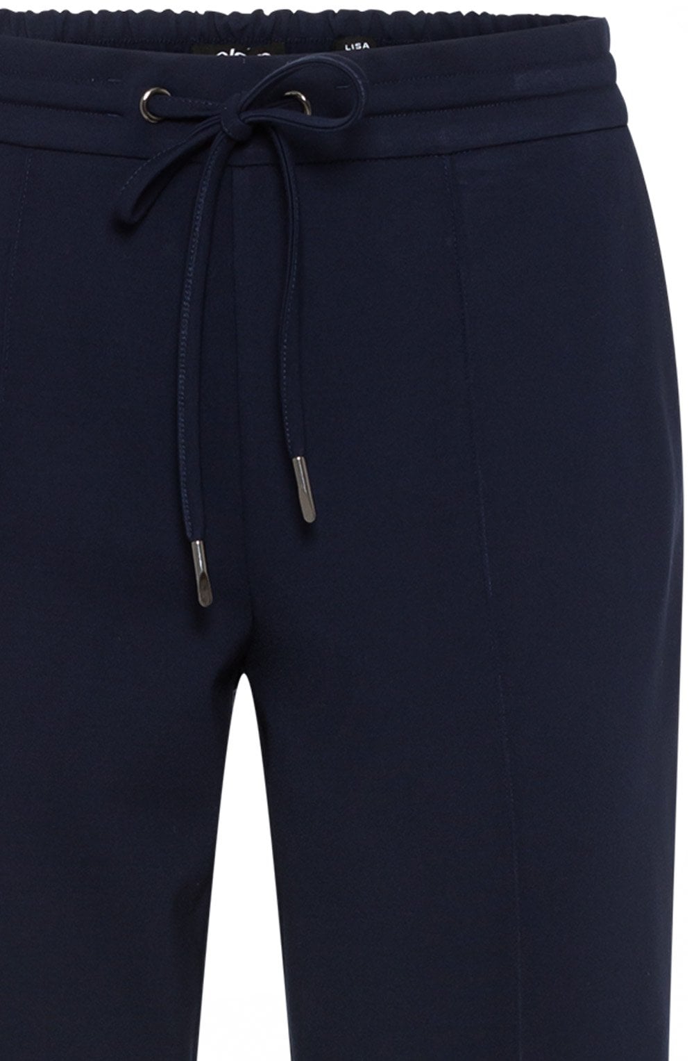 Lisa Ink Blue Straight Fit Jersey Trousers