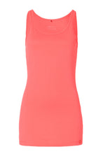 Long cotton vest top Coral
