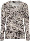 Long Sleeve Snake Print Top