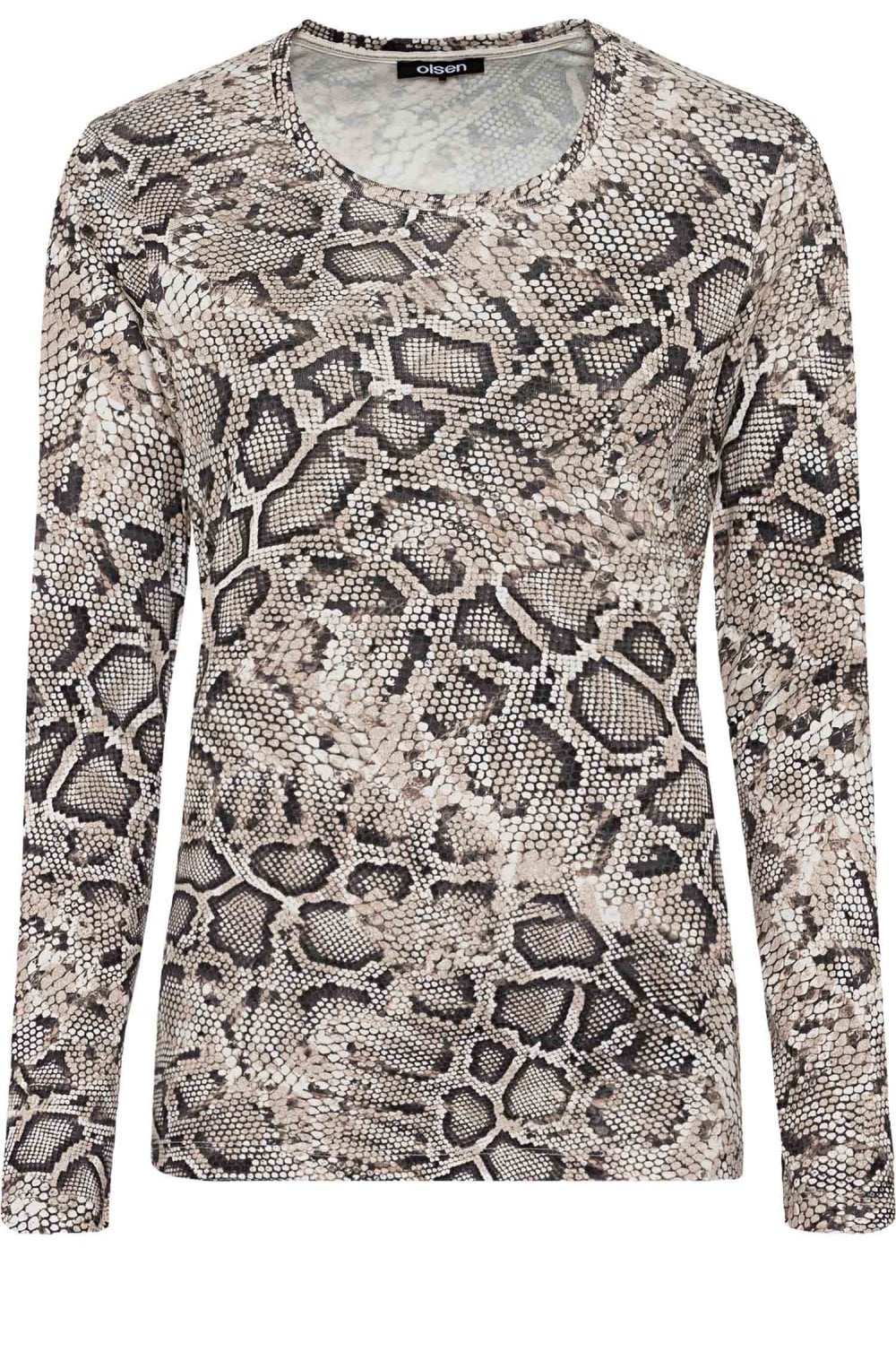 Long Sleeve Snake Print Top