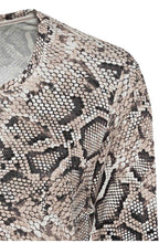 Long Sleeve Snake Print Top