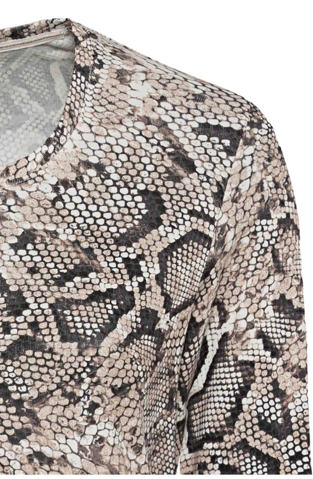 Long Sleeve Snake Print Top