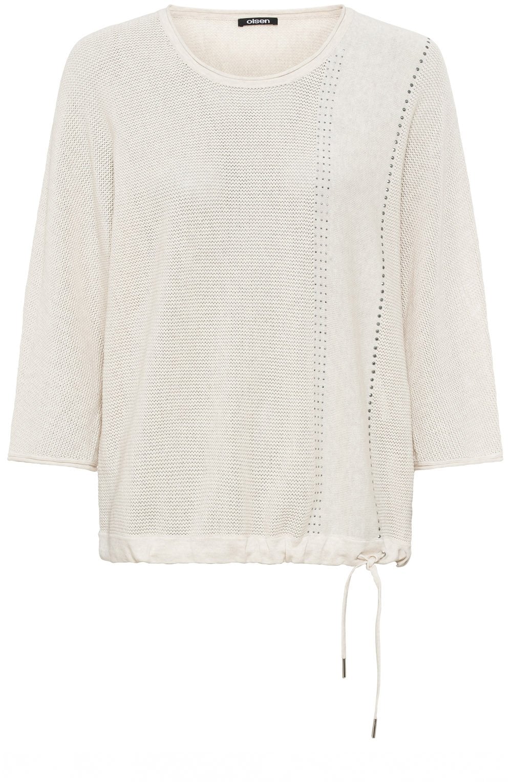 Marble Stone Loose Knit and Studs Sweater