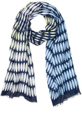 Marina City Ink Blue and Yellow Scarf