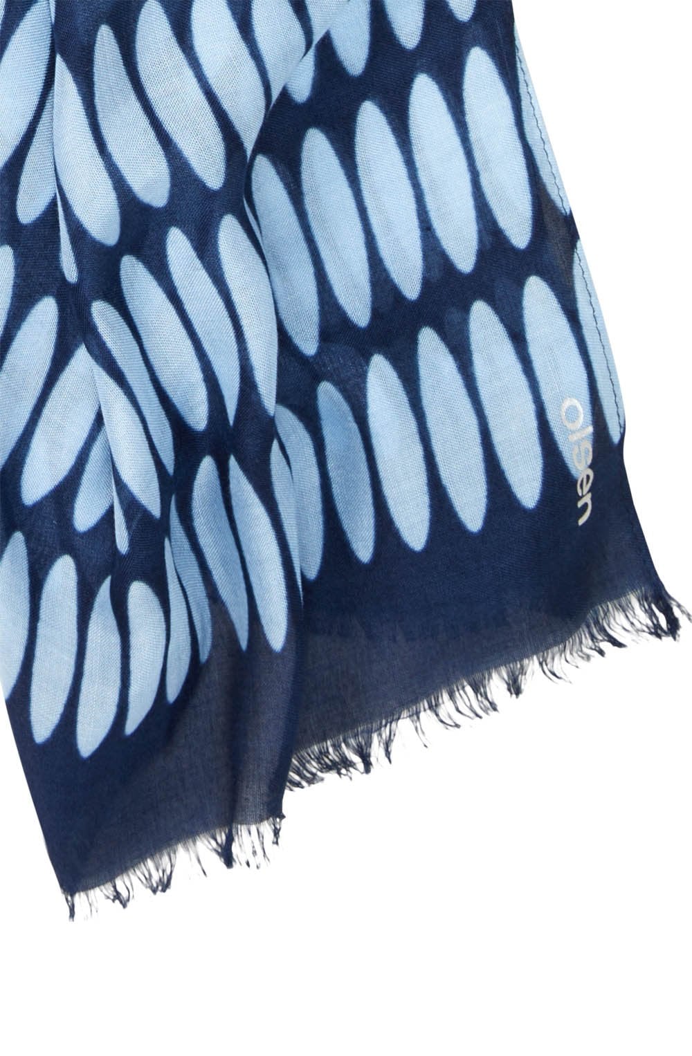 Marina City Ink Blue and Yellow Scarf