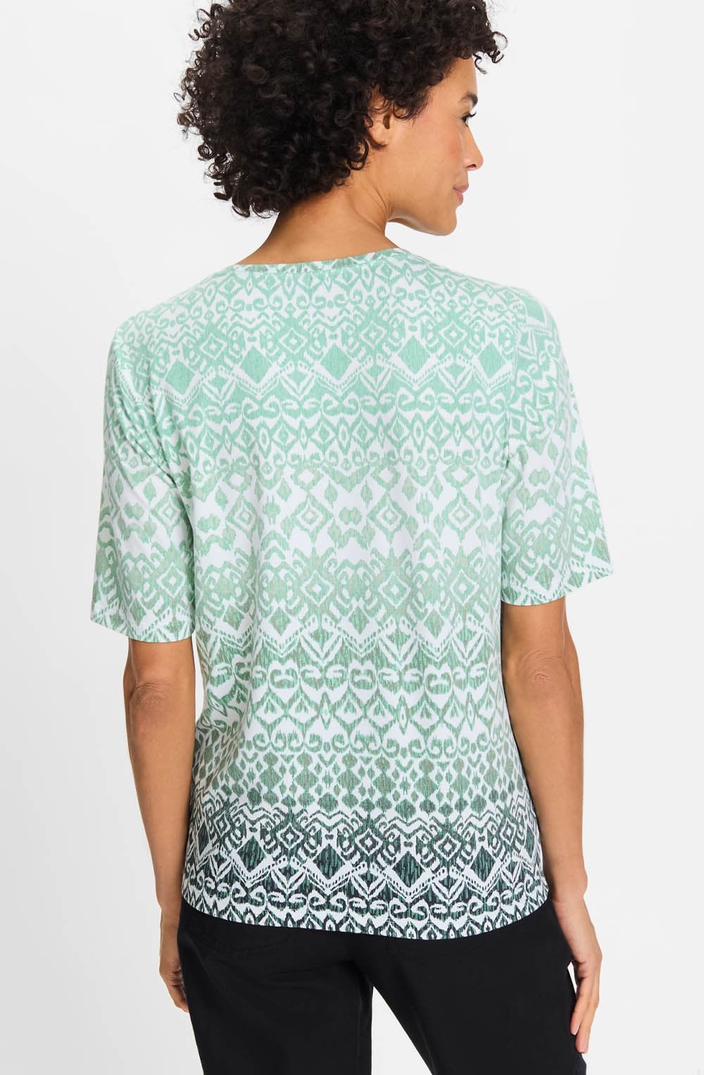 Mint Green All Over Print Hannah T Shirt