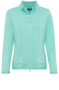 Mint Horizontal Ribbed Knit Cardigan