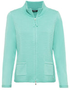 Mint Horizontal Ribbed Knit Cardigan