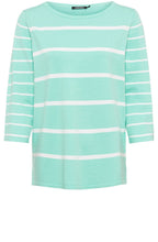 Mint Striped Sleeve Sweater