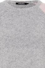 Misty Grey and Parfait Pink Textured Knit Henny Jumper