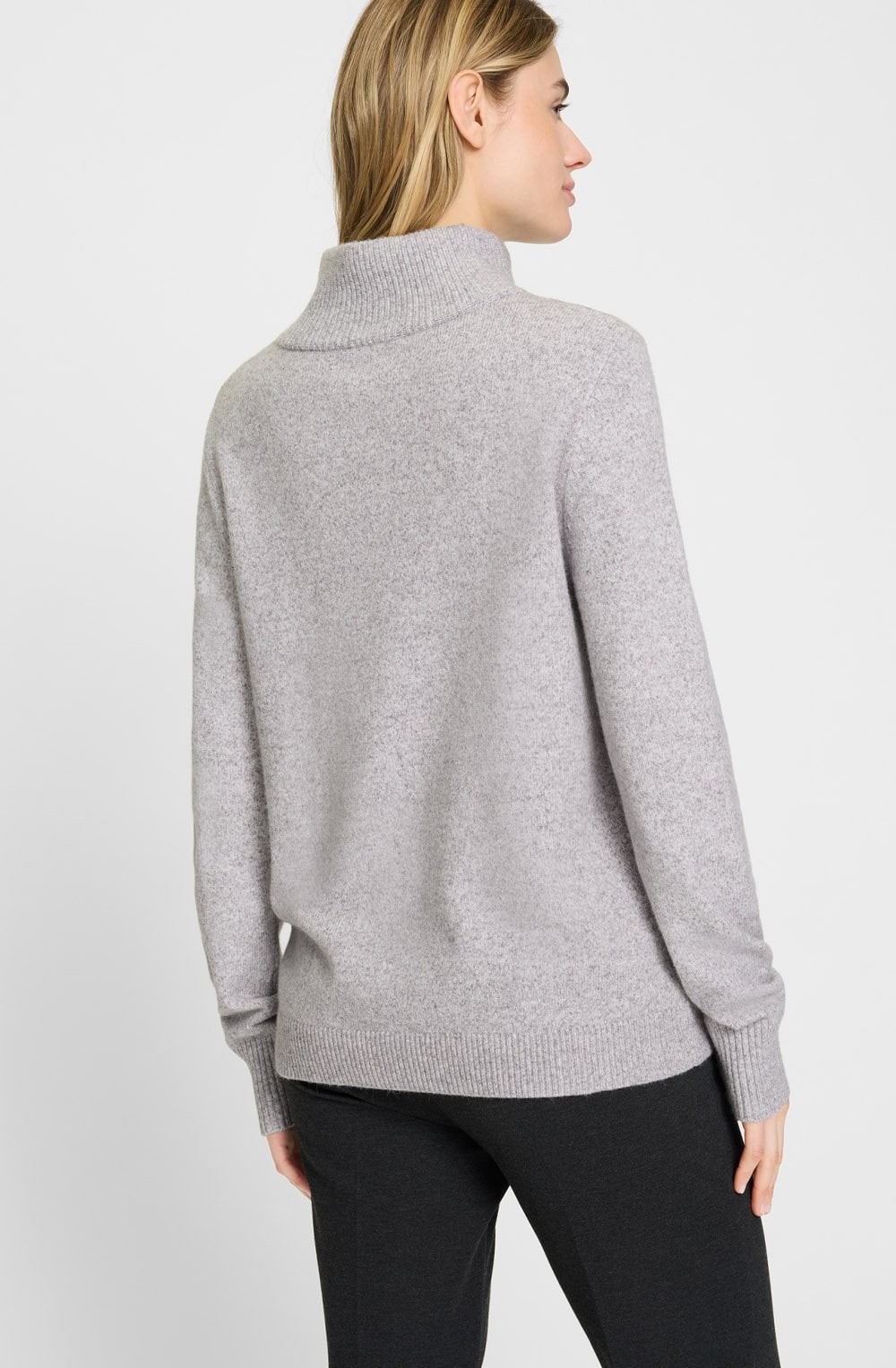 Misty Grey Half Zip Henny Jumper