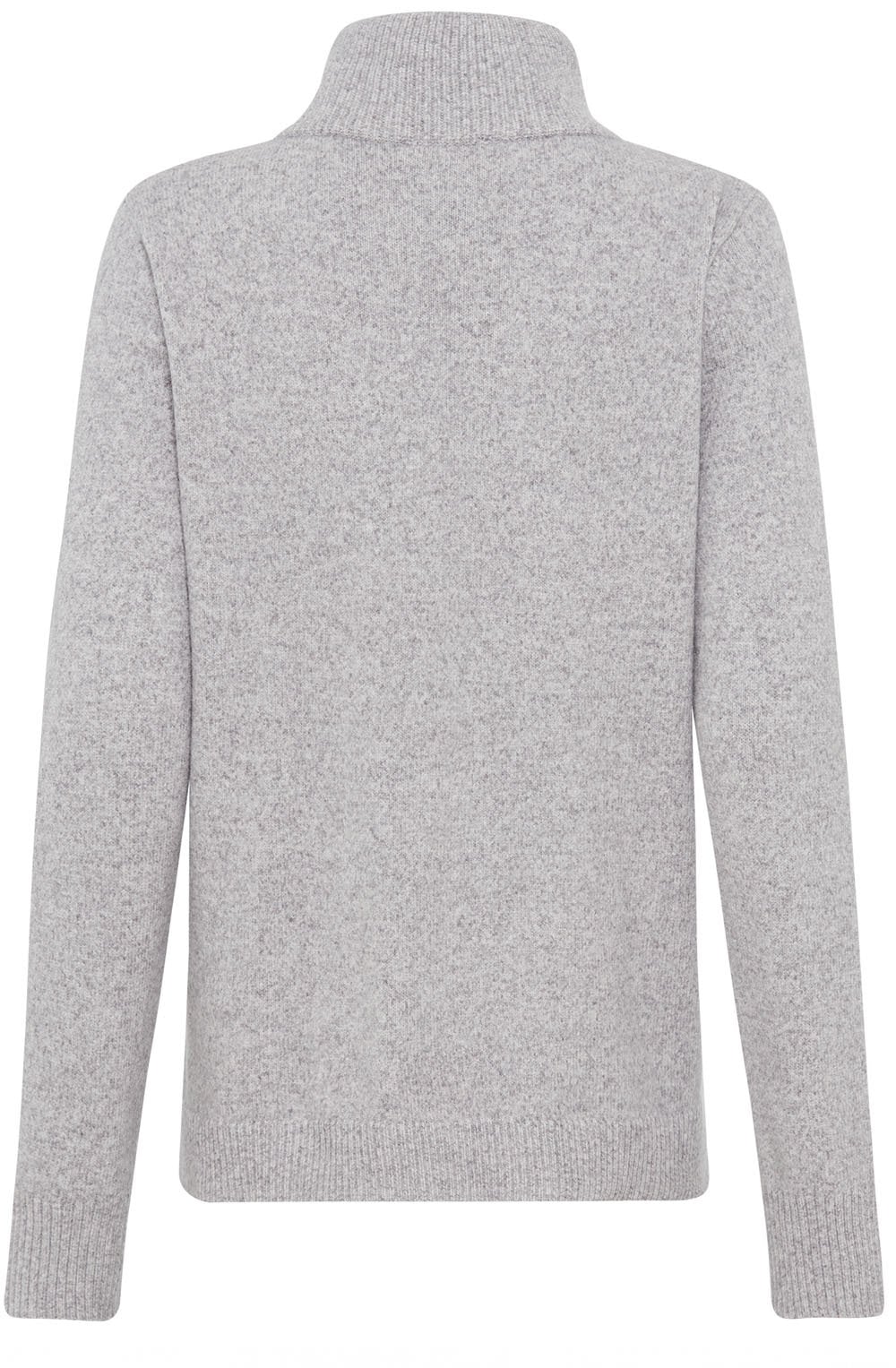 Misty Grey Half Zip Henny Jumper