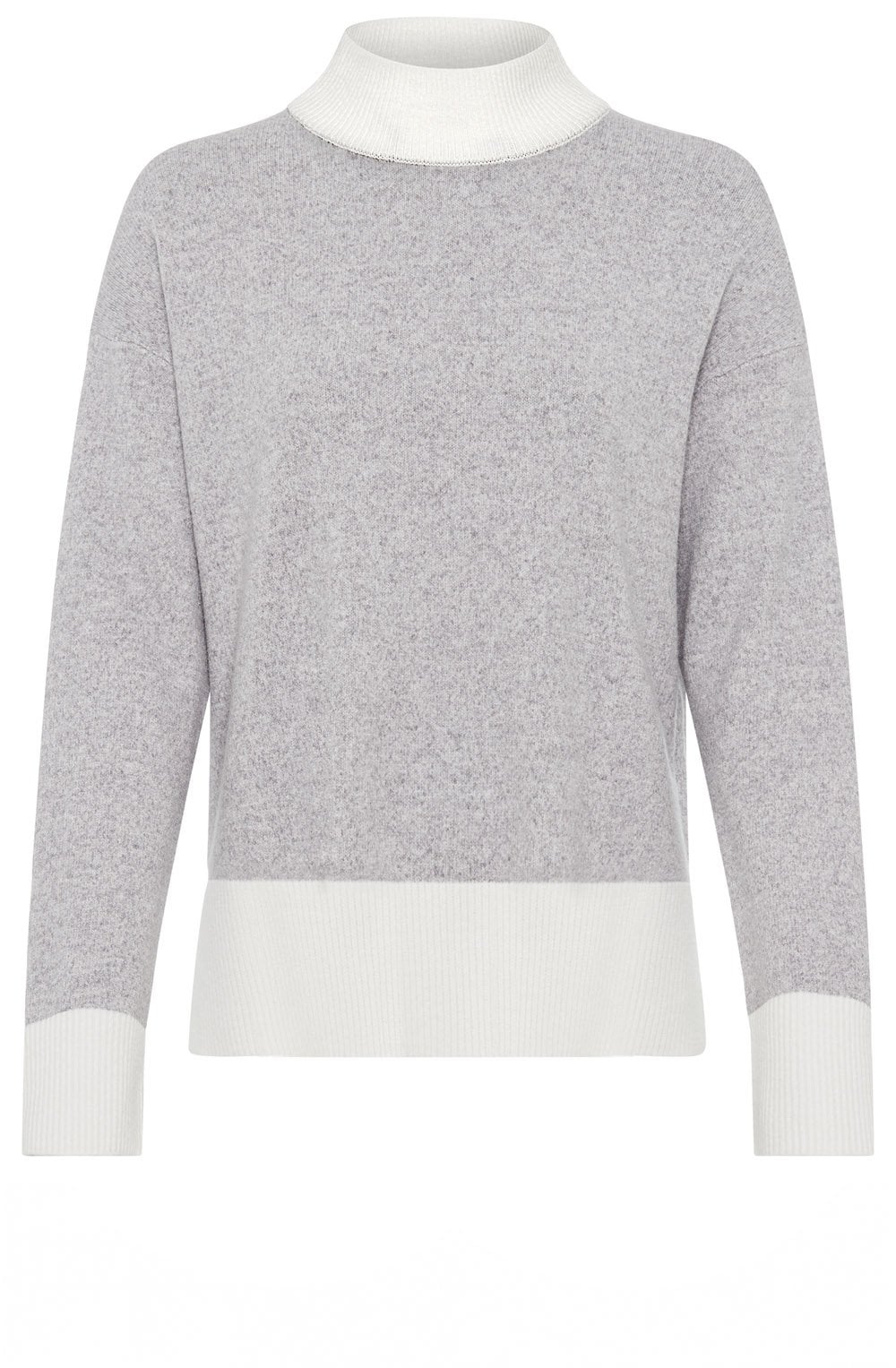 Misty Grey High Neck Relaxed Cora Jumper