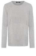 Misty Grey Horizontal Knit Henny Jumper
