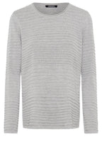 Misty Grey Horizontal Knit Henny Jumper