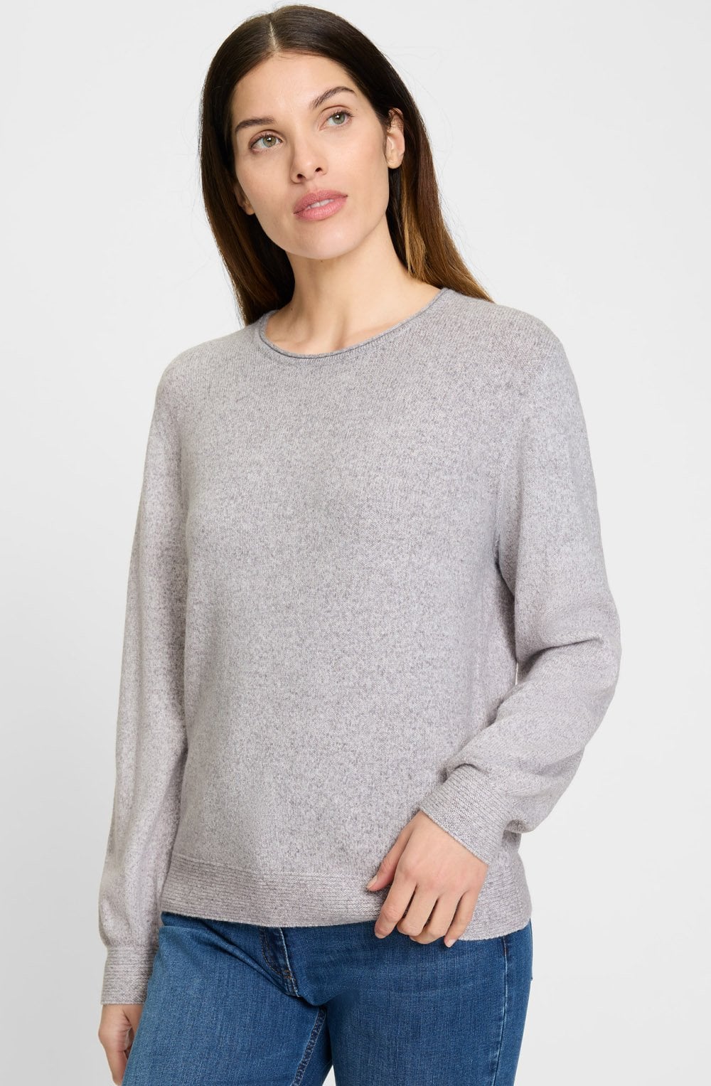 Misty Grey Round Neck Henny Jumper