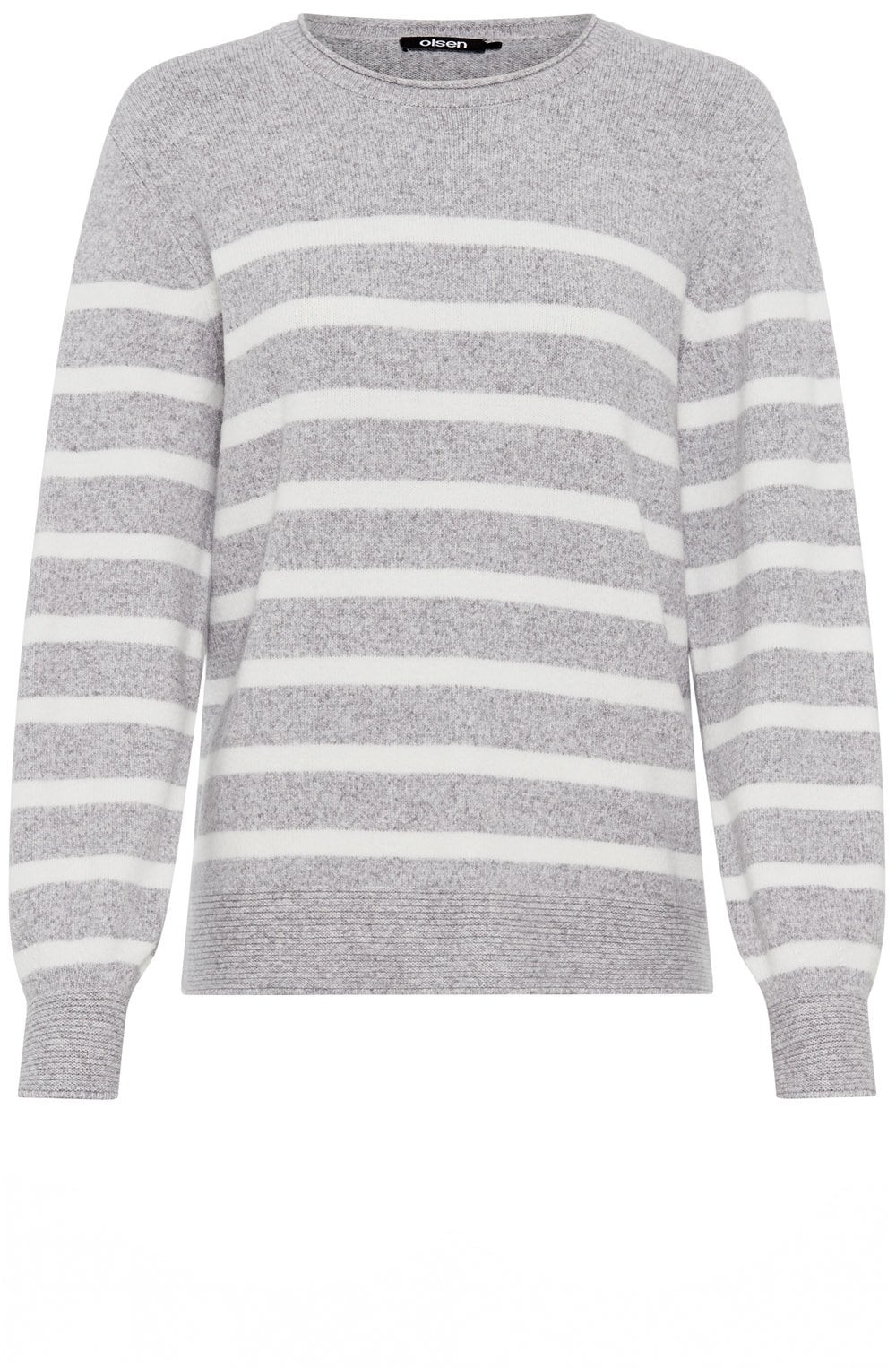 Misty Grey Striped Henny Jumper