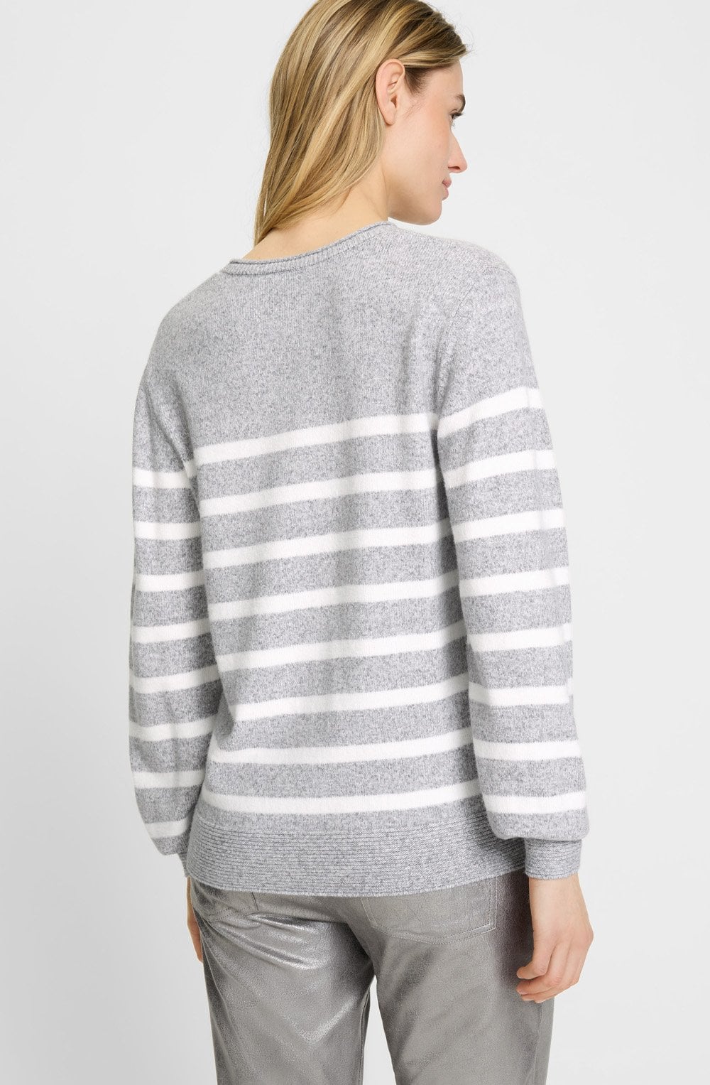 Misty Grey Striped Henny Jumper