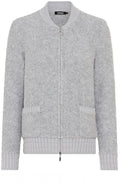 Misty Grey Textured Knit Henny Cardigan