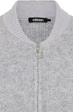 Misty Grey Textured Knit Henny Cardigan