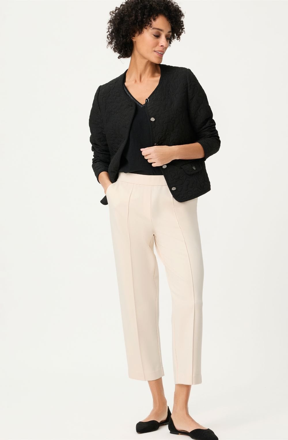 Mona Straight Cropped Trousers