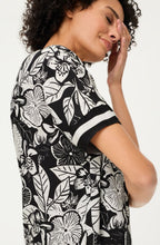 Monochrome Bold Floral Print Blouse