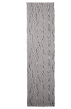 Monochrome Distorted Stripe Lightweight Scarf