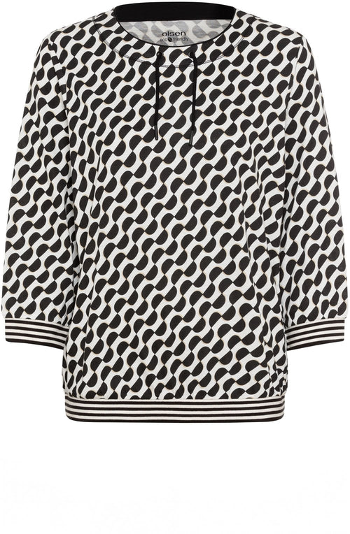 Monochrome Fitted Hem Clara Top