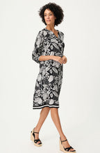 Monochrome Floral Print Dress
