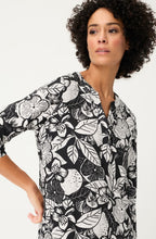 Monochrome Floral Print Dress