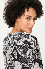 Monochrome Floral Print Dress