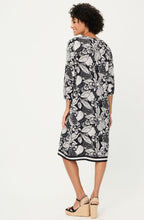 Monochrome Floral Print Dress