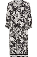 Monochrome Floral Print Dress