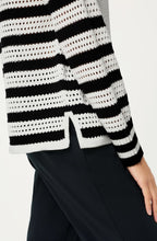 Monochrome Floral Stripe Henny Jumper