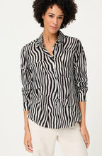 Monochrome Stripe Design Blouse