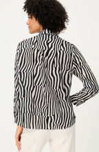 Monochrome Stripe Design Blouse