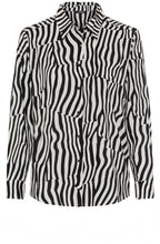 Monochrome Stripe Design Blouse