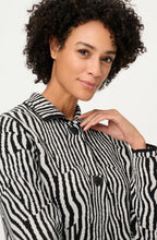 Monochrome Stripe Design Cardigan