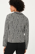 Monochrome Stripe Design Cardigan