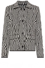 Monochrome Stripe Design Cardigan